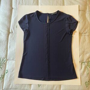 Small - 41 Hawthorn - Sleeve less Dress Shirt - Navy